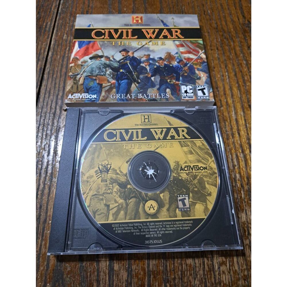 History Channel PC Game Civil War Great Battles Activision Game CD